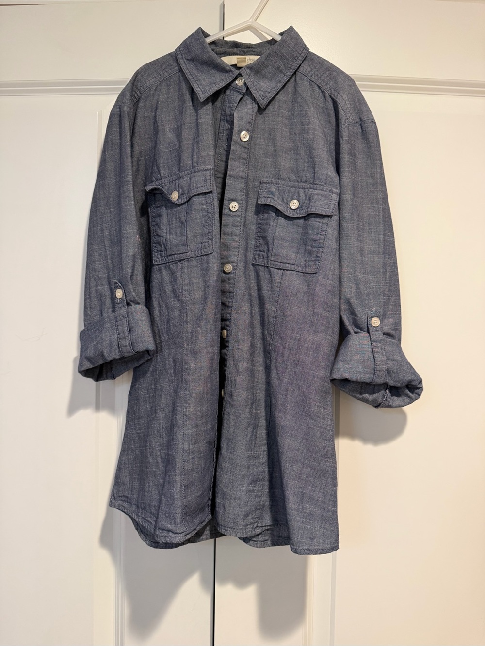 Women’s Casual Chambray Button-Up Shirt